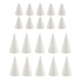 Mua 20x Mixed Blank Styrofoam Crafts Foam Cone Balls For Modeling Kids ...