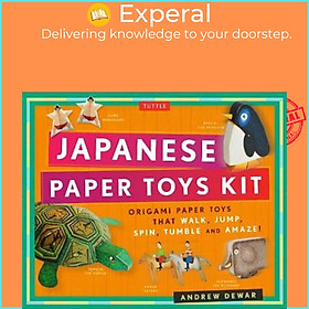 Sách - Japanese Paper Toys Kit : Origami Paper Toys that Walk, Jump, Spin, Tumbl by Andrew Dewar (US edition, paperback)