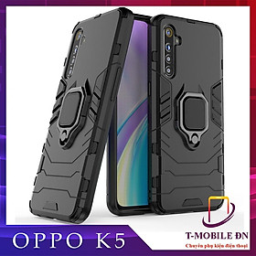 Ốp lưng cho Oppo K5 iron man chống sốc kèm nhẫn xoay chống xem video bảo vệ camera