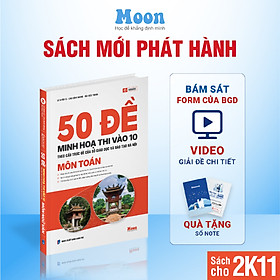 Sách bộ đề ôn thi vào 10 môn Toán, Văn, Tiếng Anh, Khoa học tự nhiên - MoonBook