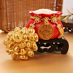 Mua Set 2 hủ đựng muối gạo bàn thờ Thần Tài -Túi vàng phong thủy may mắn