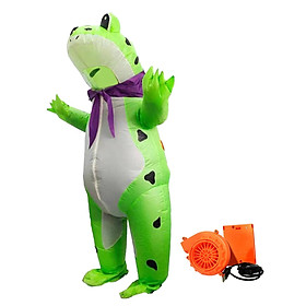 Frog Inflatable Costume Durable Soft Cosplay Outside Cosplay Suit Portable Frog Outfit for Halloween Festival Masquerade Decoration