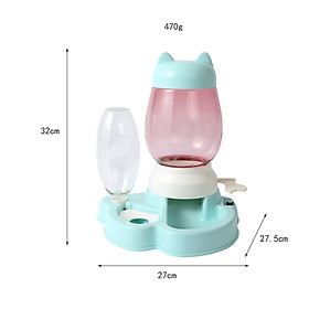 Automatic Waterer  Feeding Dog Cat Feeder Portable Creative Practical Feeder and Waterer Set for Dog Drinking Bunny