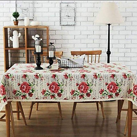 Khăn trải Vải bố hoa hồng - 60cm x 60cm,Khăn không viền ren