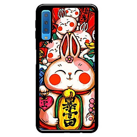 Ốp in cho Samsung Galaxy A50 Thỏ Trắng Má Đỏ - Hàng chính hãng