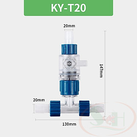 Van khóa Marine Three Way Water Changer chia ống T thay nước bể cá tép thủy sinh