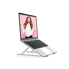 Stand/ Đế Nhôm Tản Nhiệt Dành Cho Macbook, Laptop Có Thể Gấp Gọn Và Điều Chỉnh 6 Nấc Độ Cao Lucas - Hàng Chính Hãng