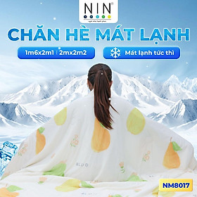 Mua  CHĂN HÈ MÁT LẠNH  Mền lạnh I Cool Advance NIN House NM8017 họa tiết hoa quả 2mx2m2 |Chăn mền Ice silk cao cấp  Chăn điều hoà nhiều độ