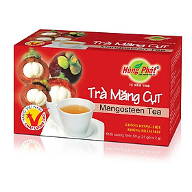 Trà Măng Cụt 25 Gói Hộp - Mangosteen Tea - Thương hiệu Hùng Phát