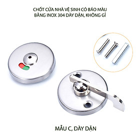 Mua Chốt cửa nhà vệ sinh có chỉ thị màu  làm bằng inox 304 không gỉ  mẫu C