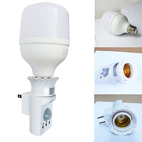 Mua COMBO ĐUÔI ĐÈN CẢM ỨNG HỒNG NGOẠI E27 có phích cắm - TR01 + BÓNG ĐÈN LED ĐUÔI VẶN TRÒN E27 20W-220AC.