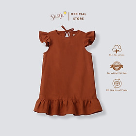 Váy Cổ Tròn Tay Bèo Cột Nơ Xinh Xắn Cho Bé Gái - NAOMI DRESS - DRL026 - SAOLA KIDS CLOTHING