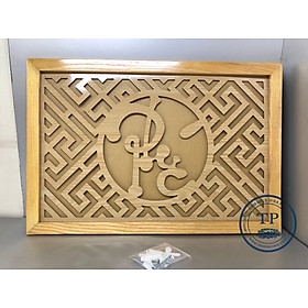 Mua Tấm chống ám khói Nhang Khung gỗ sồi Mẫu Chữ Phúc Việt Màu tự nhiên TM12190