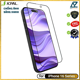 Kính Cường Lực Chống Ánh Sáng Xanh JCPAL Preserver Anti Blue cho iPhone 16/ 16 plus/ 16 pro/ iphone 16 promax/ iphone 15/15 plus_ Hàng chính hãng