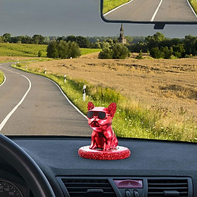 Car Aroma Ornaments Simulation Shaking Head Dog Decor for Car Dashboard