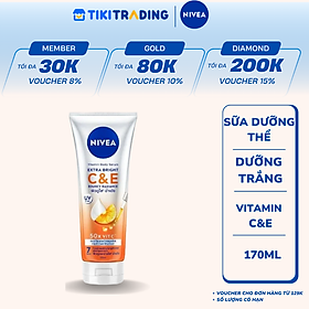 Sữa Dưỡng Thể Dưỡng Trắng Nivea NIVEA EXTRA WHITE C & E VITAMIN - 180ML - 84374