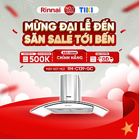 Máy hút mùi 90cm Rinnai RH-C139-GC than hoạt tính và ống thoát