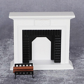 1/12 Scale Miniature Fireplace Mini Dollhouse Furniture Accessories