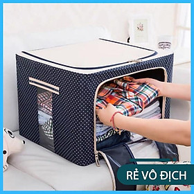 Mua Tủ vải đựng quần áo  chăn màn  có khung sắt chắc chắn  thẩm mĩ  tiện dụng (Màu ngẫu nhiên)
