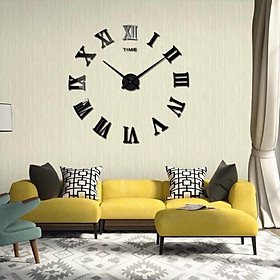 Đồng hồ dán tường size lớn số La mã BK