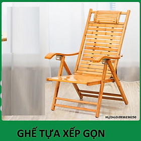 Ghế bập bênh thư giãn bằng gỗ - Ghế xếp nằm bập bênh - Ghế xích đu gỗ tựa lưng thư giãn