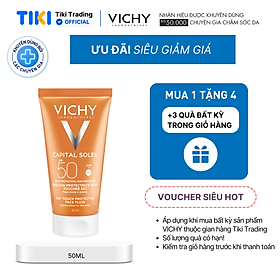 Kem chống nắng SPF 50 UVA+UVB Vichy Capital Soleil Mattifying Dry Touch Face Fluid 50ml