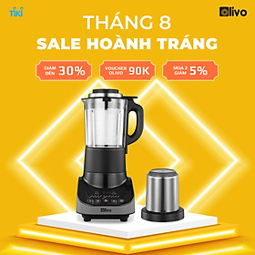 Máy Xay Nấu Đa Năng OLIVO CB20 - Độ Ồn Thấp Nhất - Chống Trào Tuyệt Đối - Vệ Sinh Khử Khuẩn - Chống Dính Gốm - Hàng Chính Hãng