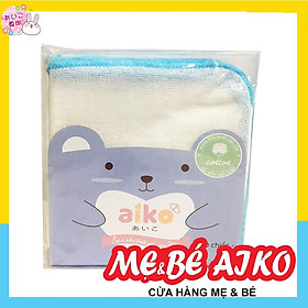 Khăn Sữa Xuất Nhật Cao Cấp 3 Lớp Aiko (25x25cm)- Bịch 10 Khăn - Viền Màu Ngẫu Nhiên