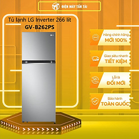 Mua Tủ lạnh ngăn đá trên LG Smart Inverter GV-B262PS  266L (Bạc) - HÀNG CHÍNH HÃNG (CHỈ GIAO HCM)