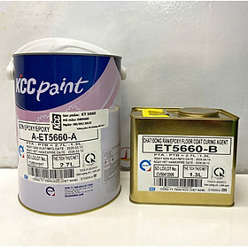Mua Sơn sàn bê tông epoxy KCC ET5660 Base A màu xám D80680 _ 4L/Bộ