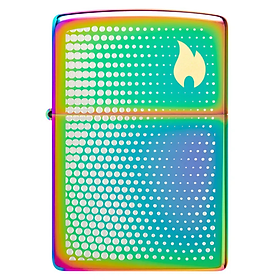 Bật Lửa Zippo Chính Hãng Mỹ Dot Matrix Design Ánh Cầu Vồng 7 Màu - Khắc Laser Họa Tiết Chấm Bi, Màu Lóng Lánh Đổi Màu, Chống Gió, Bảo Hành Trọn Đời