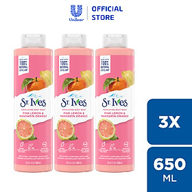 Combo 3 chai sữa tắm St.Ives Cam chanh 650ml