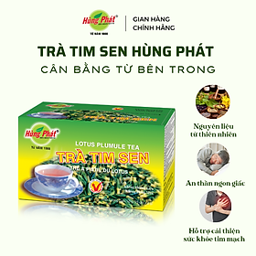 Trà Tim Sen Túi Lọc Hùng Phát Thanh Nhiệt Cơ Thể Hỗ Trợ Giảm Căng Thẳng Cải Thiện Giấc Ngủ Hộp 25 Gói