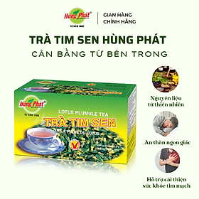 Trà Tim Sen Túi Lọc Thanh Nhiệt Hỗ Trợ Cải Thiện Giấc Ngủ Hộp 25 Gói - Hùng Phát Thương Hiệu 35 Năm