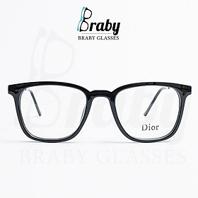 Gọng kính kính cận mắt vuông Braby thời trang nam nữ chất liệu Nhựa kết hợp Thép chống gãy kiểu dáng tinh tế MK47