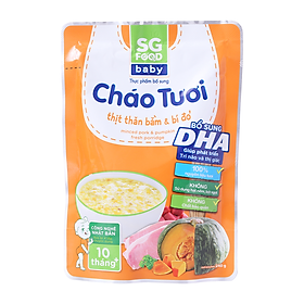 Cháo Tươi Thịt Thăn Bí Đỏ SG Food 240G