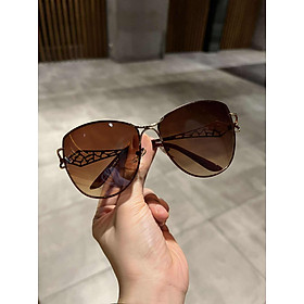 Kính râm nữ đi đường chống nắng Uv (Màu nâu trà)