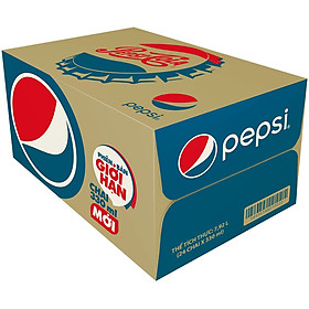 Thùng 24 Chai Nước Ngọt Có Gas Pepsi (330ml/ Chai)
