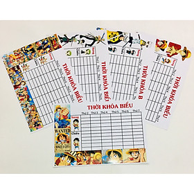 Thời khóa biểu ONE PIECE combo 3 tờ ngẫu nhiên 