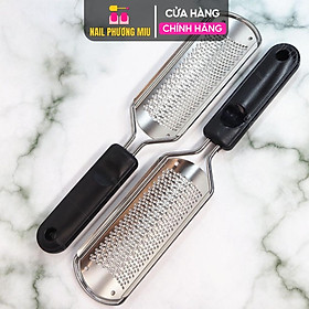 Cây Chà Gót Chân Inox Lưỡi Nổi To Nhỏ Loại Tốt Dài 27cm, Loại Bỏ Tế Bào Cũ, Tay Cầm Nhựa Cứng Bền, Làm Sạch Gót Chân Hiệu Quả, Phụ Kiện Làm Nail