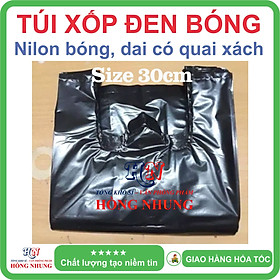 Mua  SALE  1kg túi xốp đen bóng loại 1 - Chất liệu nilon dai  bóng đẹp  chắc chắn  cho bạn an tâm đóng hàng
