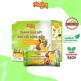 Thanh gạo lứt ngũ cốc rong biển Mailey hộp 120gr