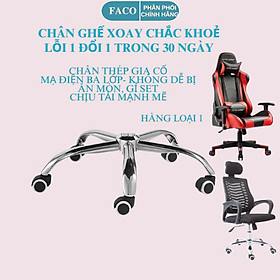 Mua COMBO Chân ghế xoay kèm Bánh xe - Cân bằng chắc khỏe - Chịu lực cao - Phụ kiện không thể thiếu của ghế xoay