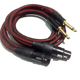 Mua Dây tín hiệu âm thanh 02 dây canon cái sang 6 ly  dây Jack 6 5 ly