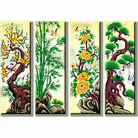 Mua Tranh đính đá TỨ QUÝ  (146×100cm) chưa đính