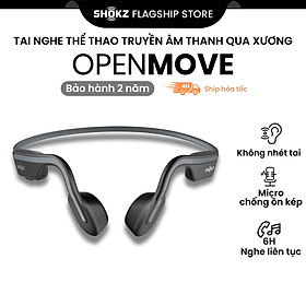 Tai Nghe Bluetooth Thể Thao Truyền Âm Thanh Qua Xương SHOKZ OPEN MOVE S661  - Hàng chính hãng - Pin sử dụng trong 6 tiếng - Kháng nước IP55