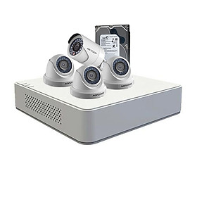 Mua Trọn bộ 4 camera chính hãng Hikvision HD720P
