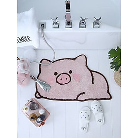 Thảm chùi chân hình mặt thú dễ thương thảm chân 3d lông cừu cao cấp phòng khách trước cửa nhà vệ sinh