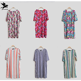 Đầm thời trang trung niên vải cotton thun co giãn 4 chiều cao cấp váy cho người có tuổi giá rẻ