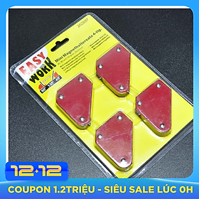 Bộ 4 ke góc nam châm mini cho thợ hàn cửa hoa cửa sắt